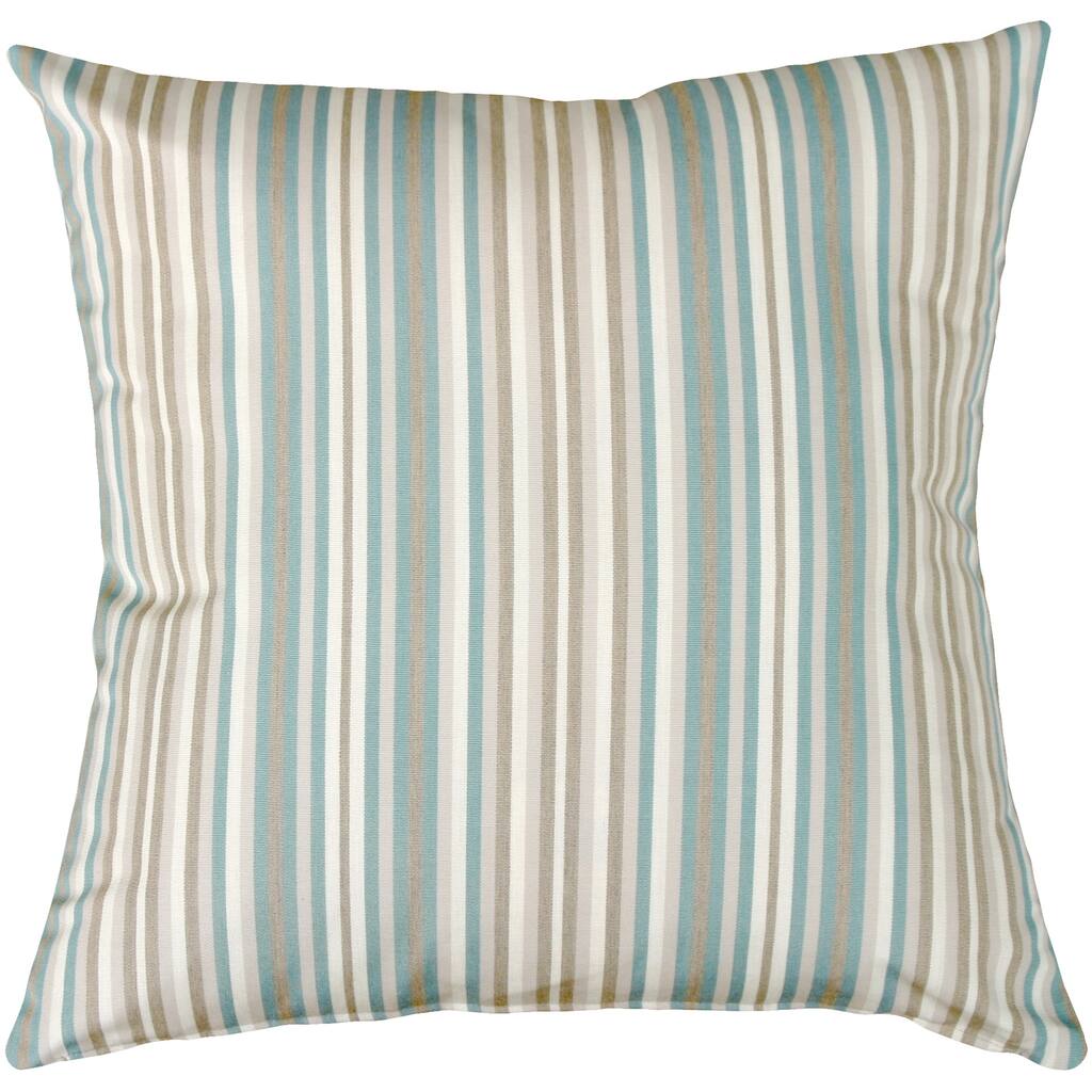 Sunbrella Gavin Mist Blue 20x20 Outdoor Throw Pillow with Polyfill Insert