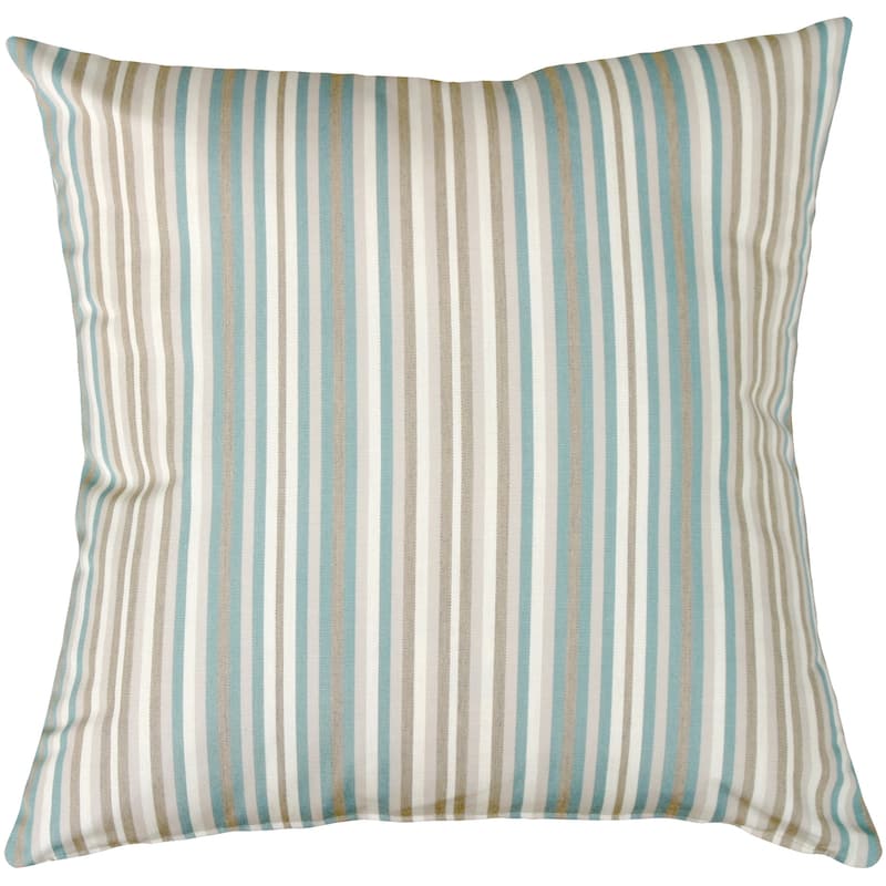 Sunbrella Gavin Mist Blue 20x20 Outdoor Throw Pillow with Polyfill Insert - Indoor/Outdoor - 19.5" x 19.5" - Polyester