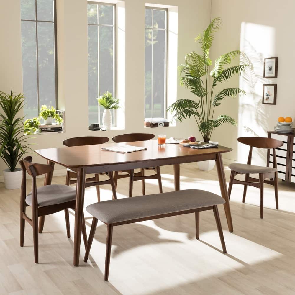 Carson Carrington Haapajarvi Mid-century Modern 6-piece Medium Oak Dining Set