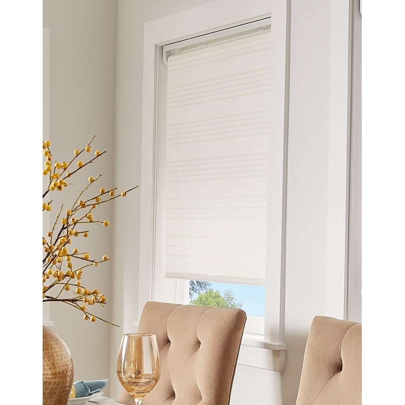 Metallic Stripe Light Filtering Roller Shade