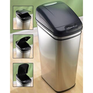 Furniture of America Infrared Touchless 11-gallon Steel Trash Can