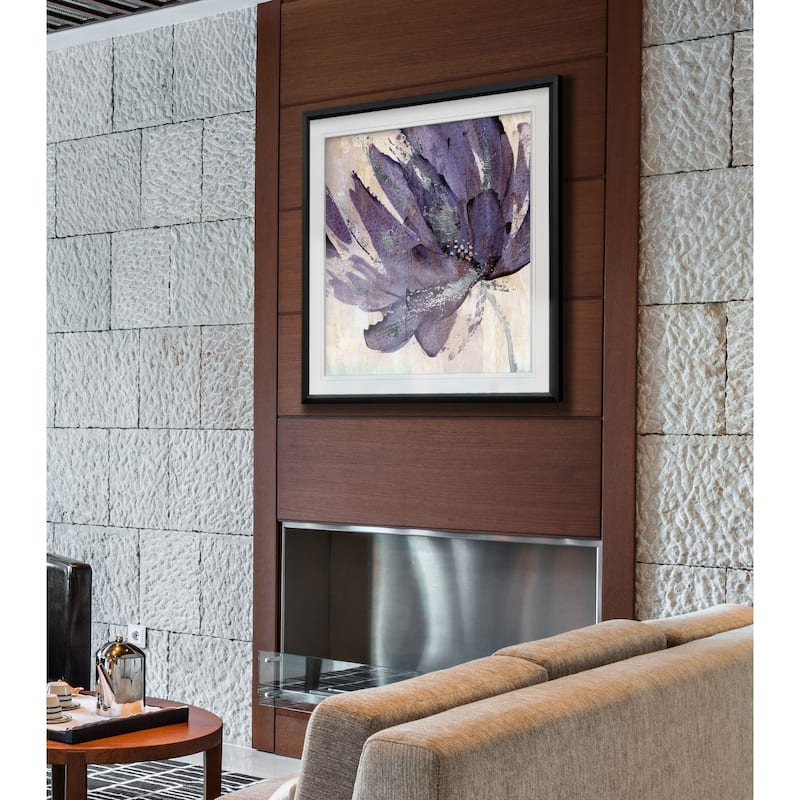 Purple Jewel -Custom Framed Print - blue, white, grey, yellow, green, silver, gold