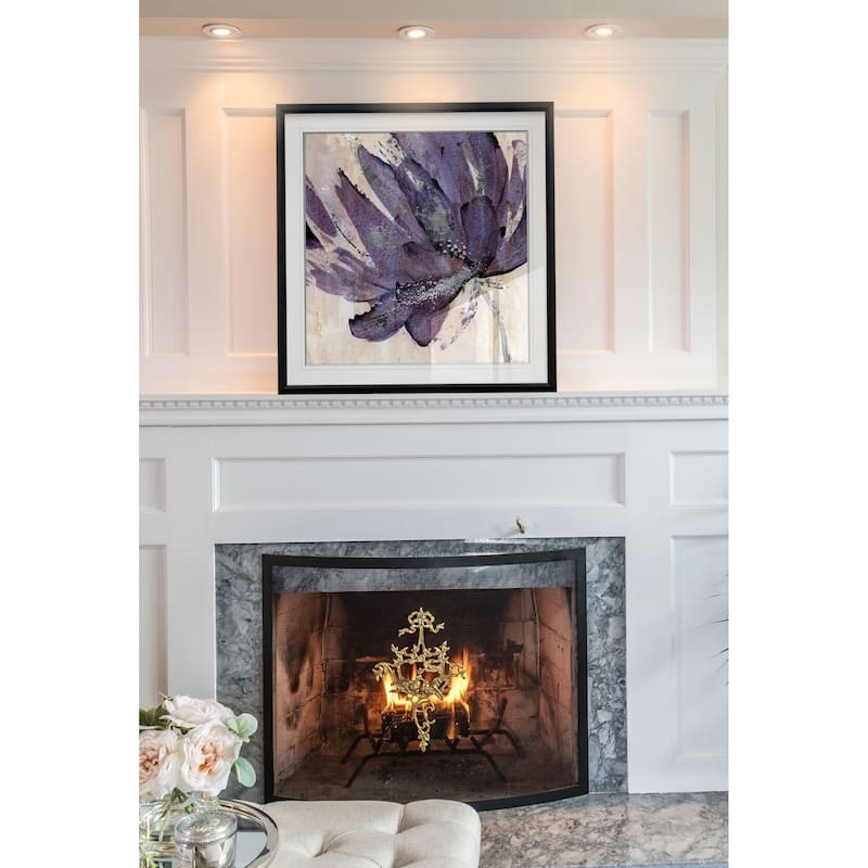 Purple Jewel -Custom Framed Print - blue, white, grey, yellow, green, silver, gold