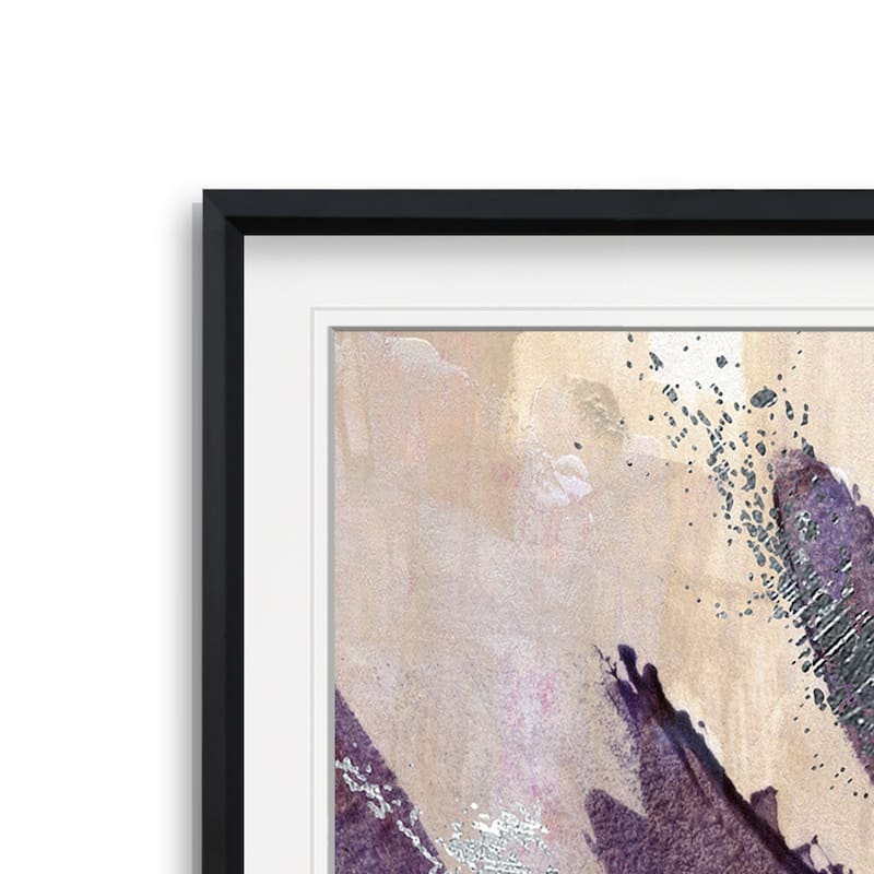 Purple Jewel -Custom Framed Print - blue, white, grey, yellow, green, silver, gold