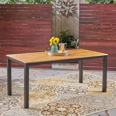 Lisa Outdoor 71" Acacia Wood Dining Table by Christopher Knight Home - 70.75"L x 34.00"W x 30.00"H