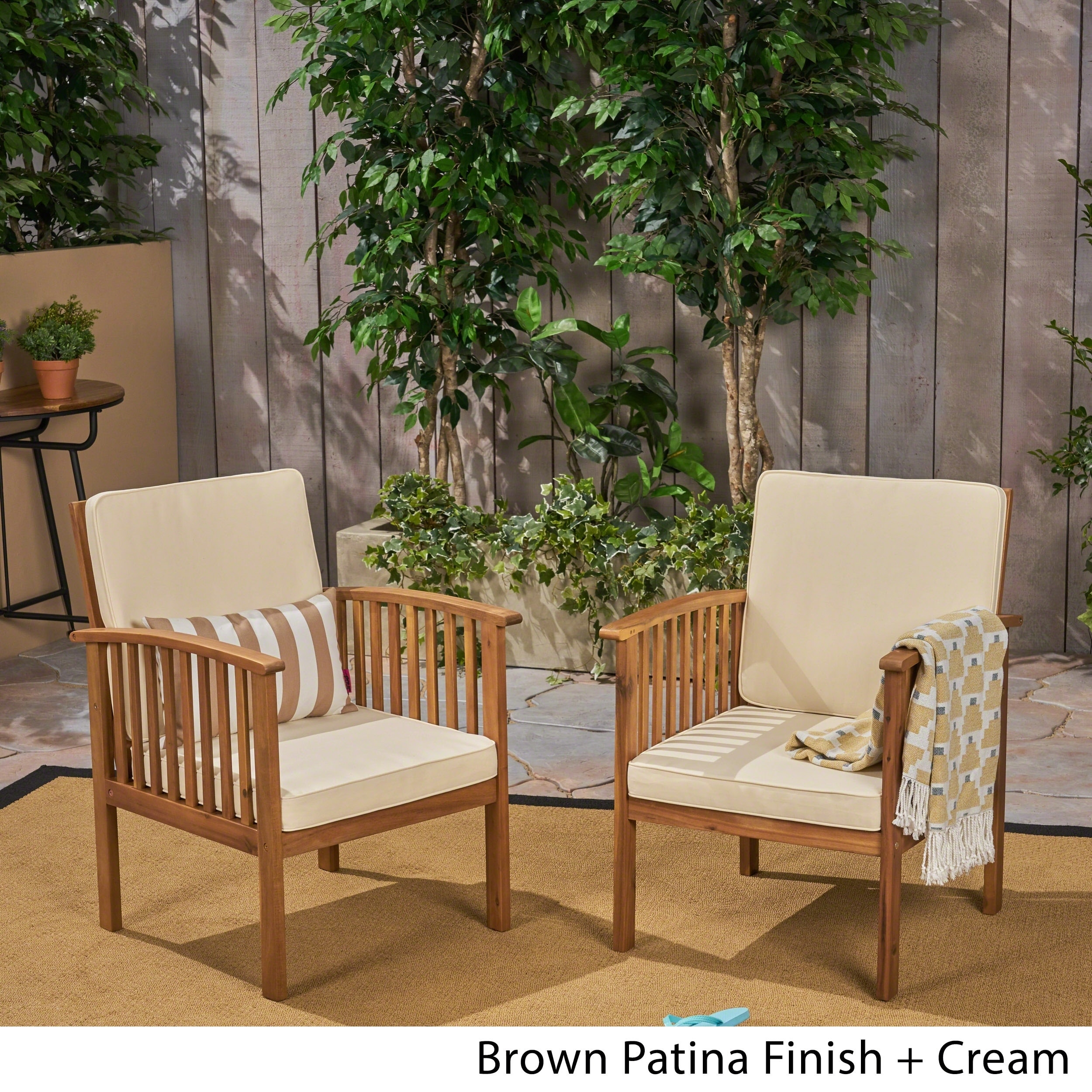 Christopher Knight Home 300518 Stanyan Outdoor Acacia Wood Patio Dining