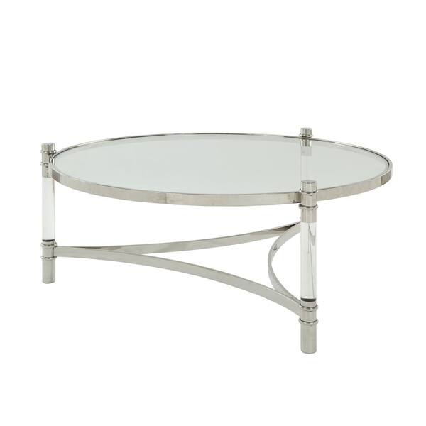 Shop Acme Peony Coffee Table In Clear Acrylic Stainless Steel And