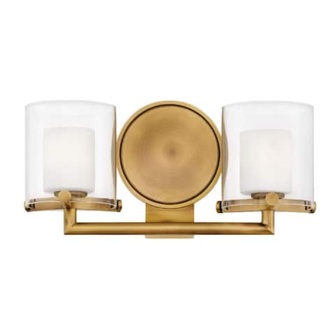 Hinkley Rixon 2-Light Vanity Light in Heritage Brass