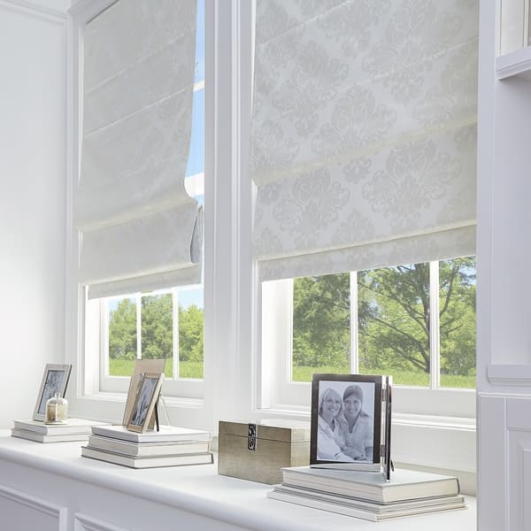 Damask Room Darkening Roman Shade Overstock 22633592