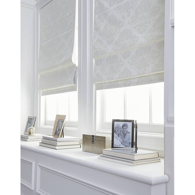Damask Room Darkening Roman Shade On Sale Overstock 22633592