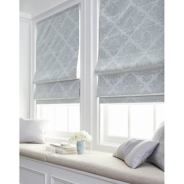 Damask Room Darkening Roman Shade On Sale Overstock 22633592