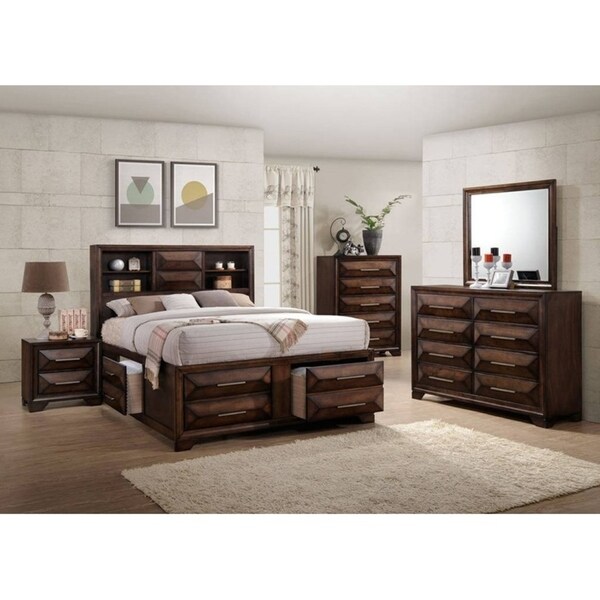 Simmons Casegoods Anthem Five Drawer Chest In Distressed Brown