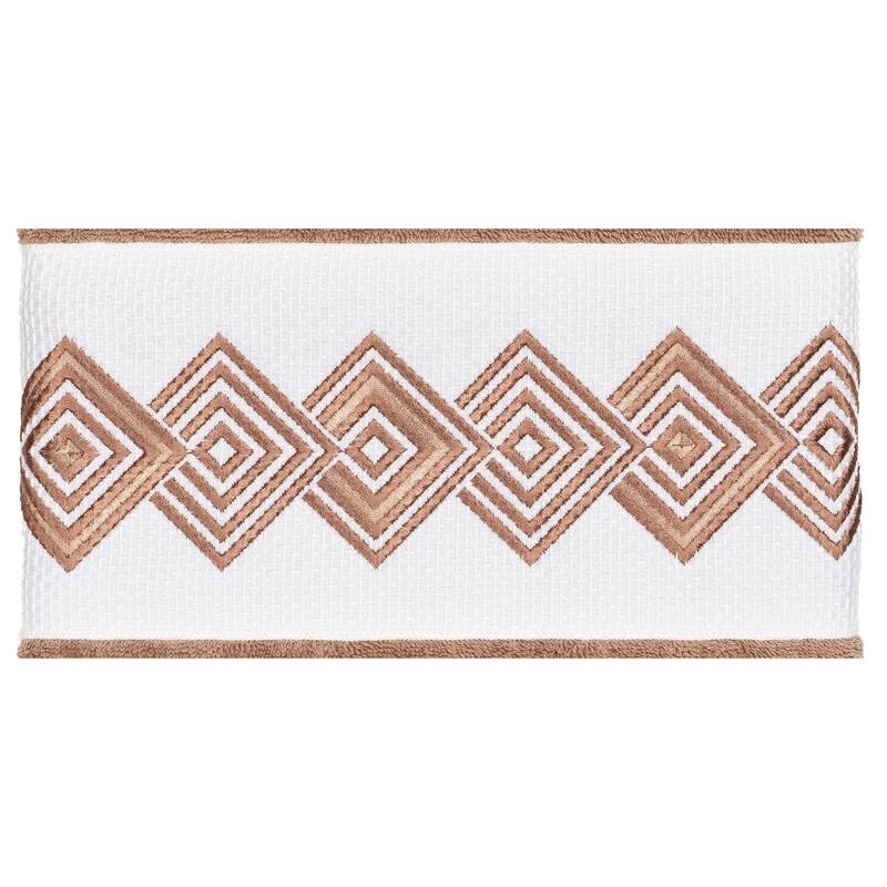 Authentic Hotel and Spa Turkish Cotton Diamonds Embroidered Latte Brown 4-piece Towel Set