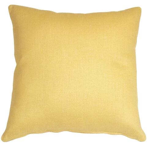Pillow Decor - Tuscany Linen Banana Yellow 17x17 Throw Pillow