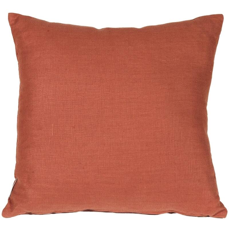 Tuscany Linen 17x17 Throw Pillow with Polyfill Insert, Sienna