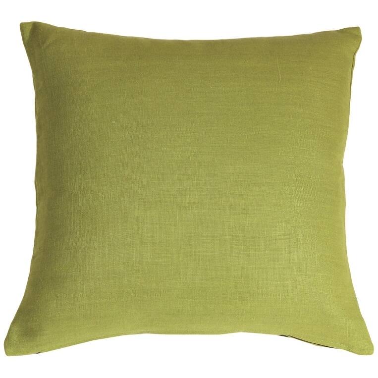 Tuscany Linen 20x20 Throw Pillow with Polyfill Insert, Apple Green