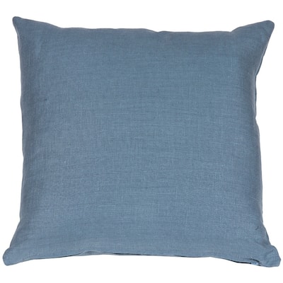 Tuscany Linen 20x20 Throw Pillow with Polyfill Insert, Wedgewood Blue