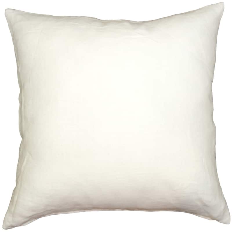 Tuscany Linen 20x20 Throw Pillow with Polyfill Insert, White - Accent - 20" x 20" - Polyester - White - Single