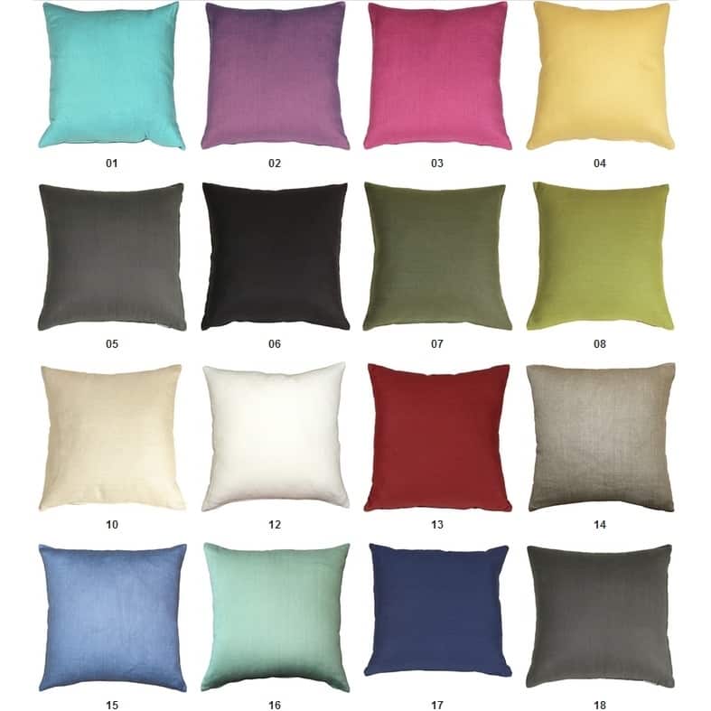 Tuscany Linen 17x17 Throw Pillow with Polyfill Insert, Pacific Blue