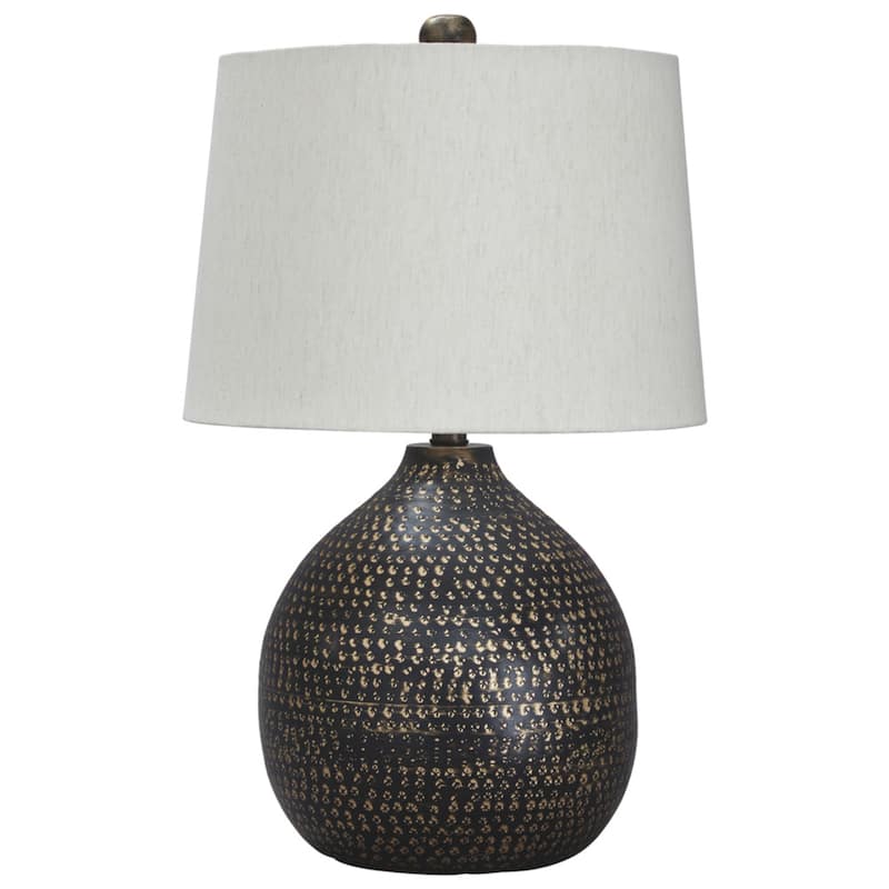 Maire Metal 24 Inch Table Lamp - Black and Gold Finish