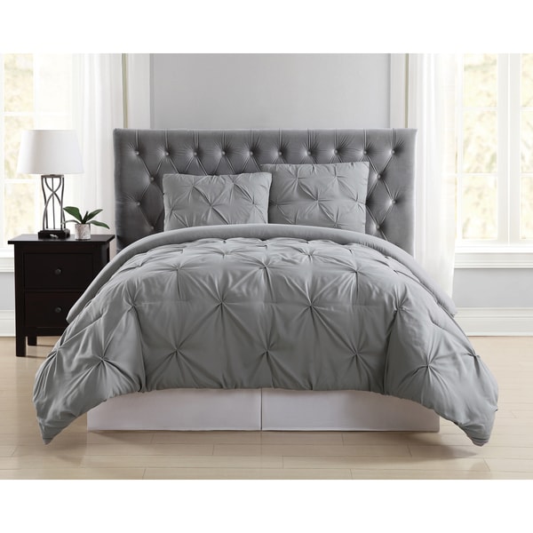 Shop Truly Soft Pinch Pleat Solid 3 Piece Comforter Set ...