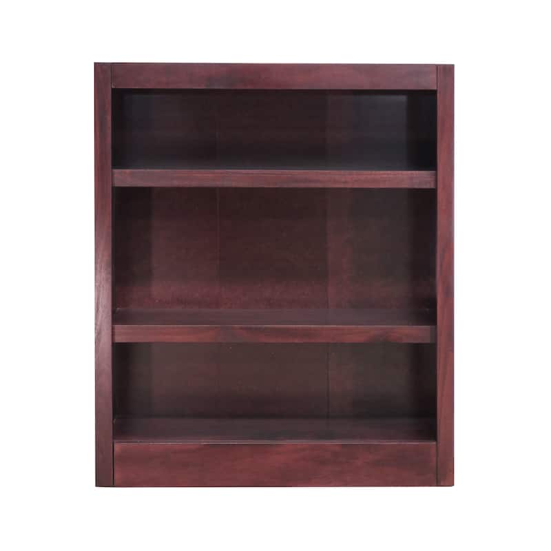 Concepts in Wood 3 Shelf Wood Bookcase, 36 inch Tall