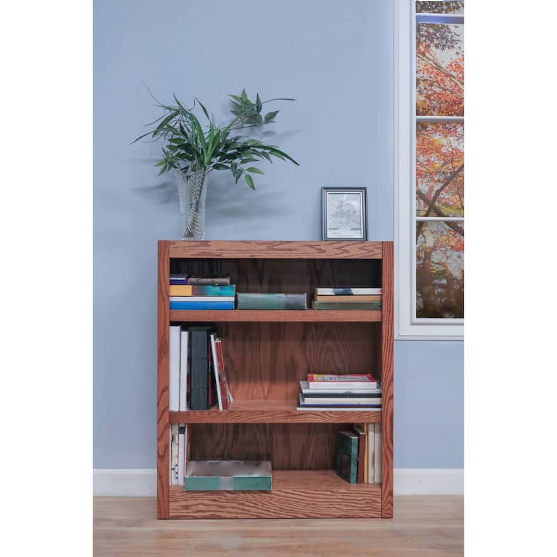 Concepts in Wood 3 Shelf Wood Bookcase, 36 inch Tall