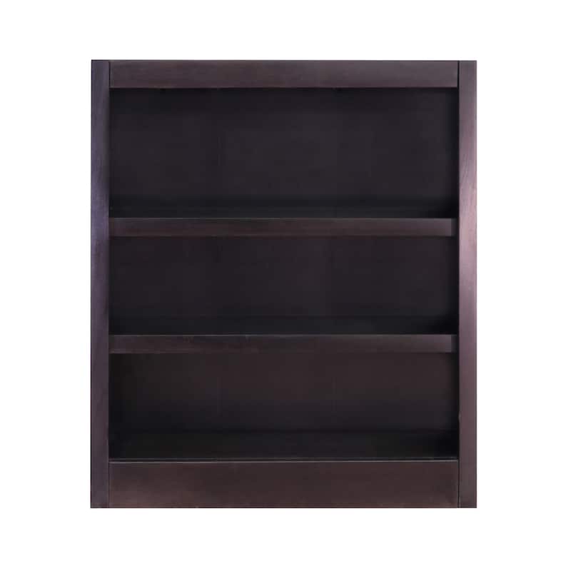 Concepts in Wood 3 Shelf Wood Bookcase, 36 inch Tall