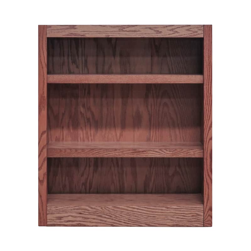 Concepts in Wood 3 Shelf Wood Bookcase, 36 inch Tall
