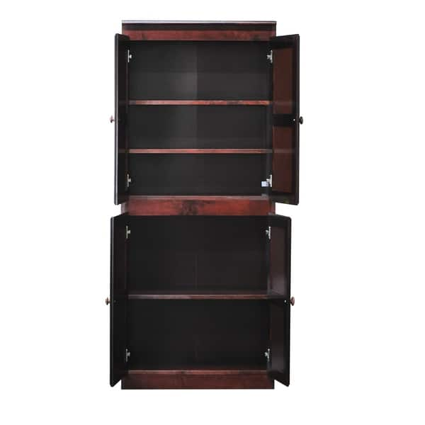 Shop Concepts In Wood Storage Cabinet 72 Inch With 5 Shelves