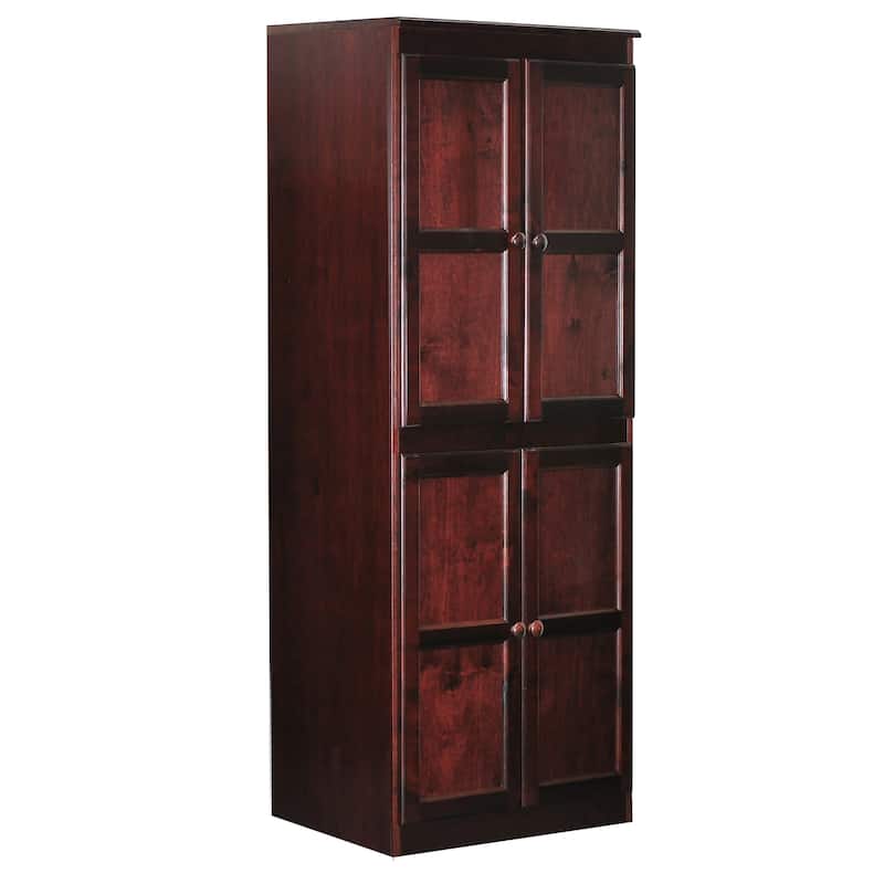 Concepts in Wood Storage Cabinet, 72 inch with 5 Shelves - Cherry