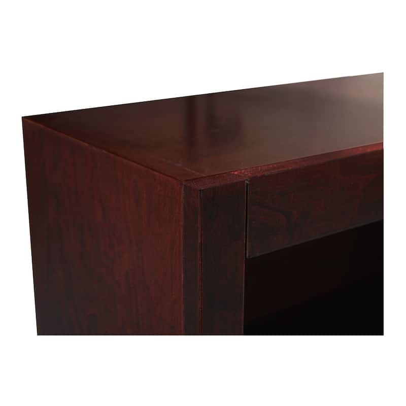 Concepts in Wood Double Wide Wood Bookcase, 10 Shelf, 72 inch Tall