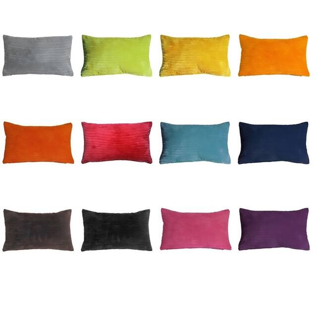 Pillow Decor - Wide Wale Corduroy 18x18 Green Throw Pillow