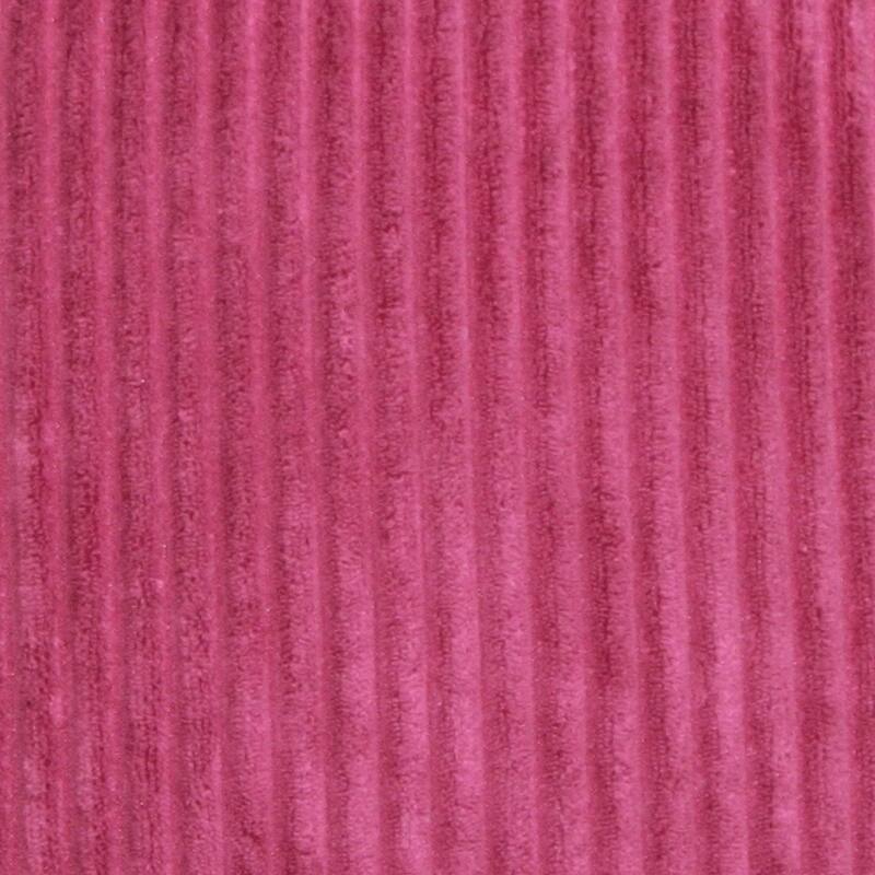 Wide Wale Corduroy 18x18 Throw Pillow with Polyfill Insert, Magenta Pink