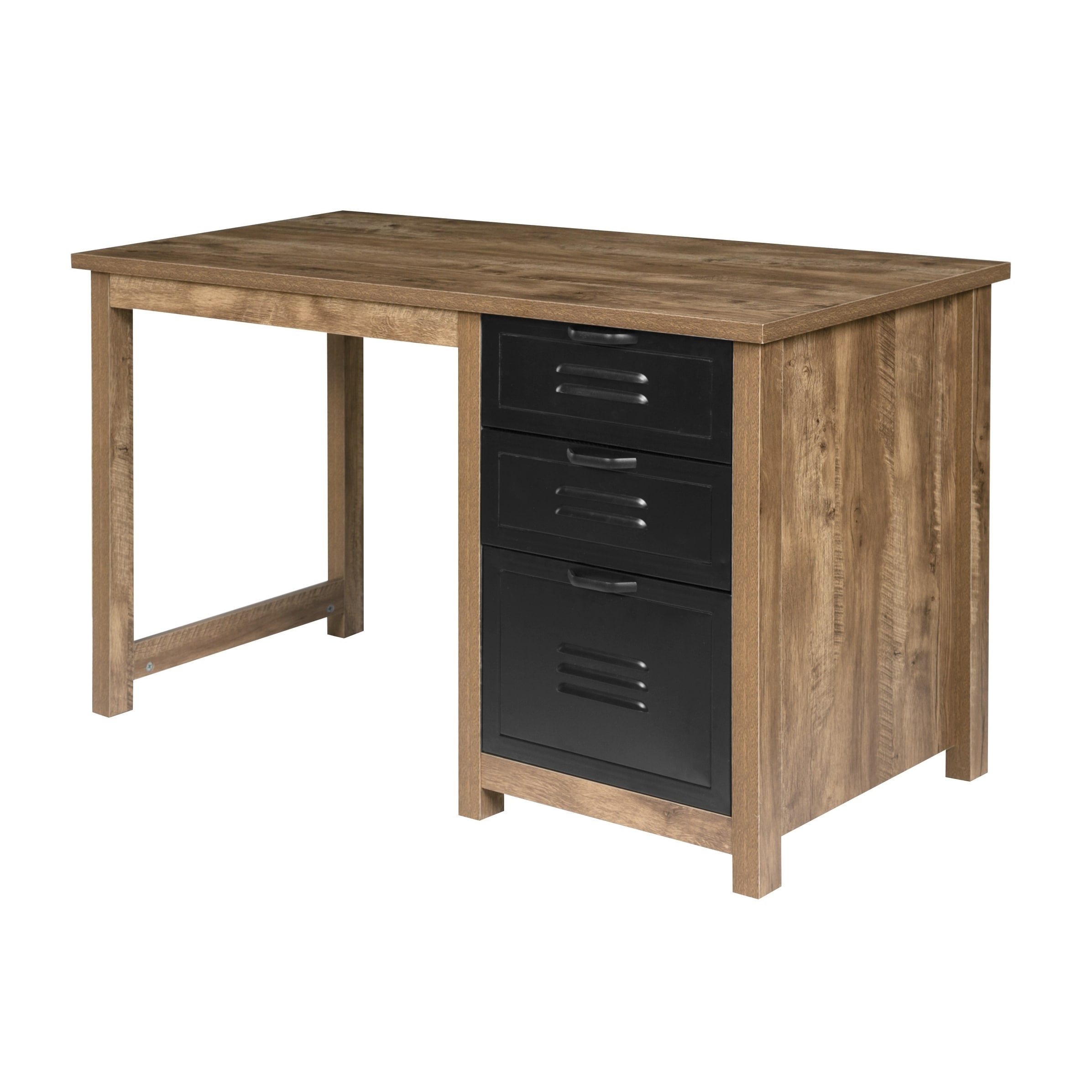 Shop Norwood Range 3 Drawer Writing Desk Wood Black Metal