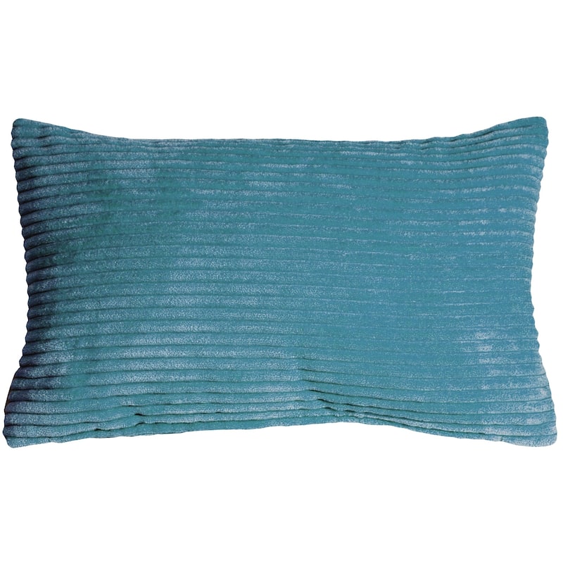 Wide Wale Corduroy 12x20 Throw Pillow with Polyfill Insert, Marine Blue - Accent - 12" x 20" - Polyester - Marine Blue - Single