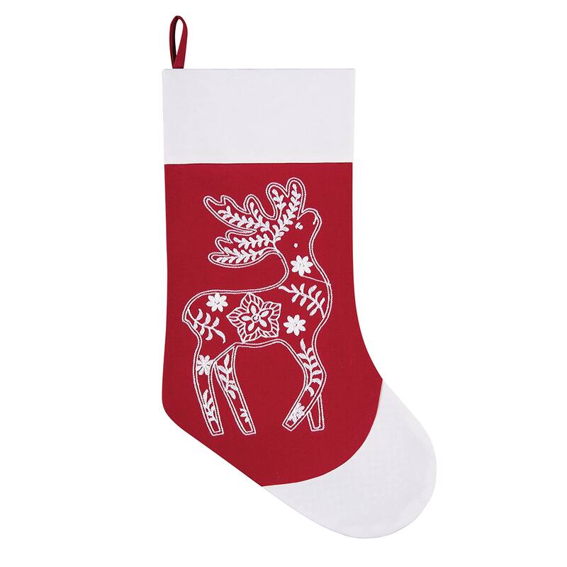 Lapland Embroidered Christmas Stocking