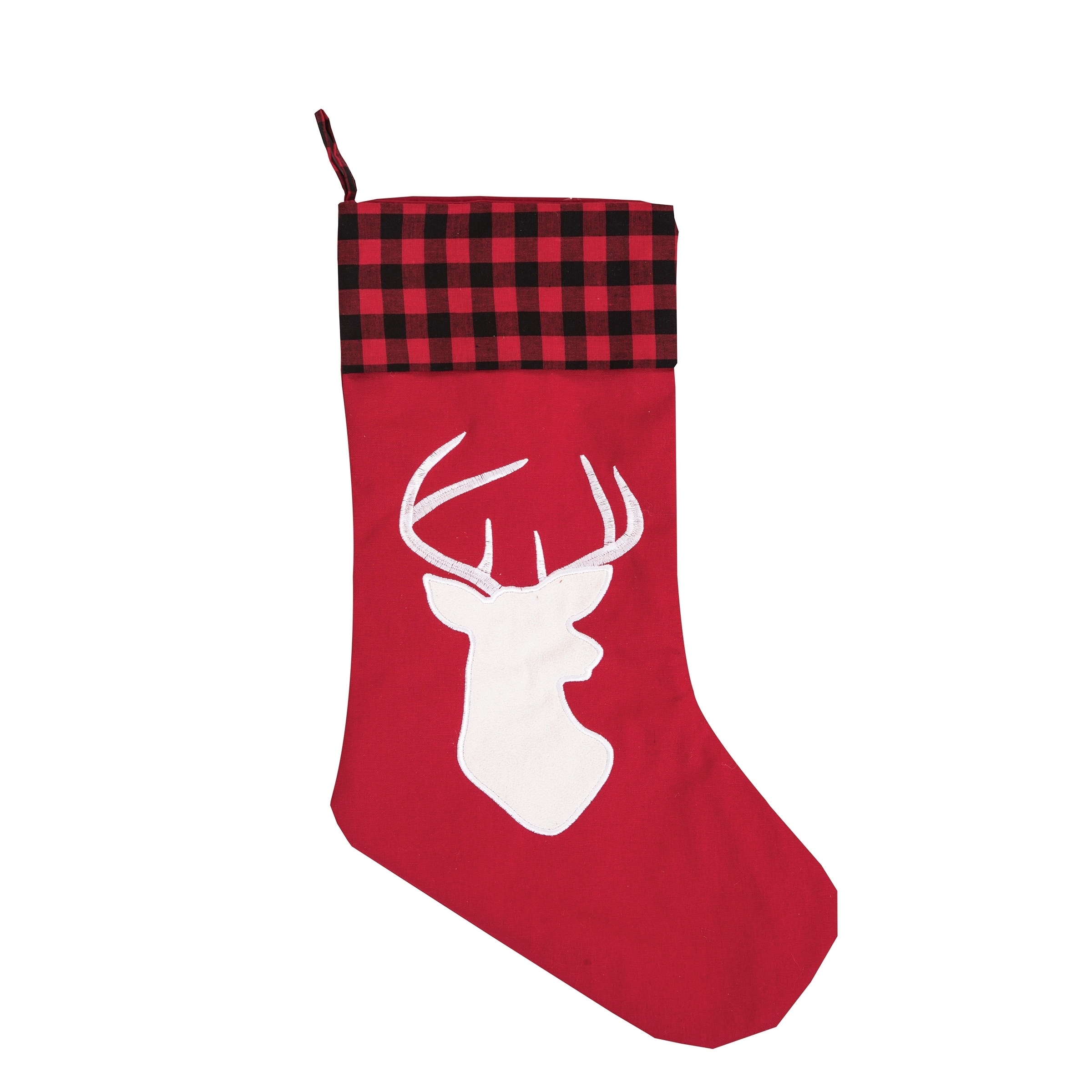 Shop Canyon Lodge Buffalo Check Christmas Stocking Overstock