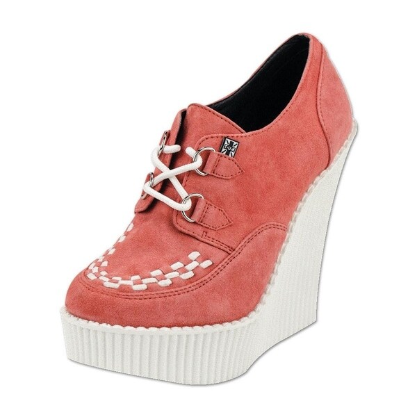 coral suede shoes