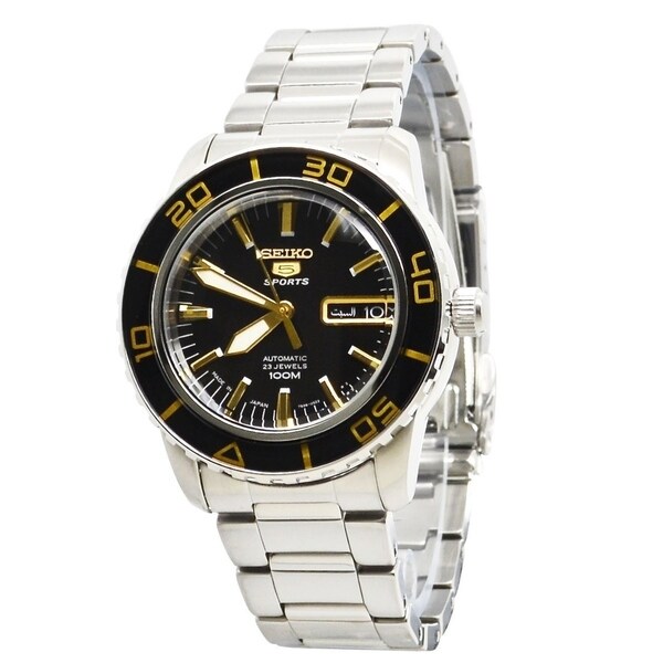 Seiko Men's SNZH57J1 '5' Automatic Stainless Steel Watch - Overstock -  22639448
