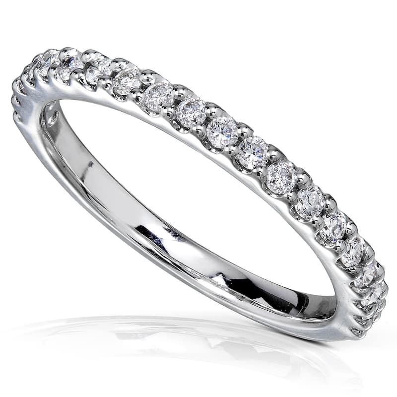 Annello by Kobelli 14k Gold 1/4ct TDW Lab Grown Diamond Semi Eternity Band (DEF/VS), 2mm