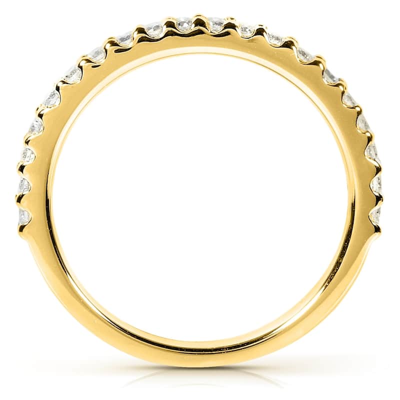 Annello by Kobelli 14k Gold 1/4ct TDW Lab Grown Diamond Semi Eternity Band (DEF/VS), 2mm