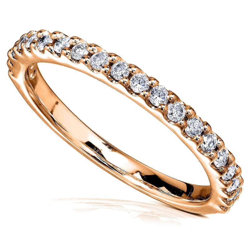 Annello by Kobelli 14k Gold 1/4ct TDW Lab Grown Diamond Semi Eternity Band (DEF/VS), 2mm