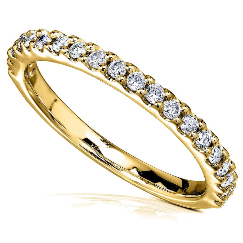 Annello by Kobelli 14k Gold 1/4ct TDW Lab Grown Diamond Semi Eternity Band (DEF/VS), 2mm