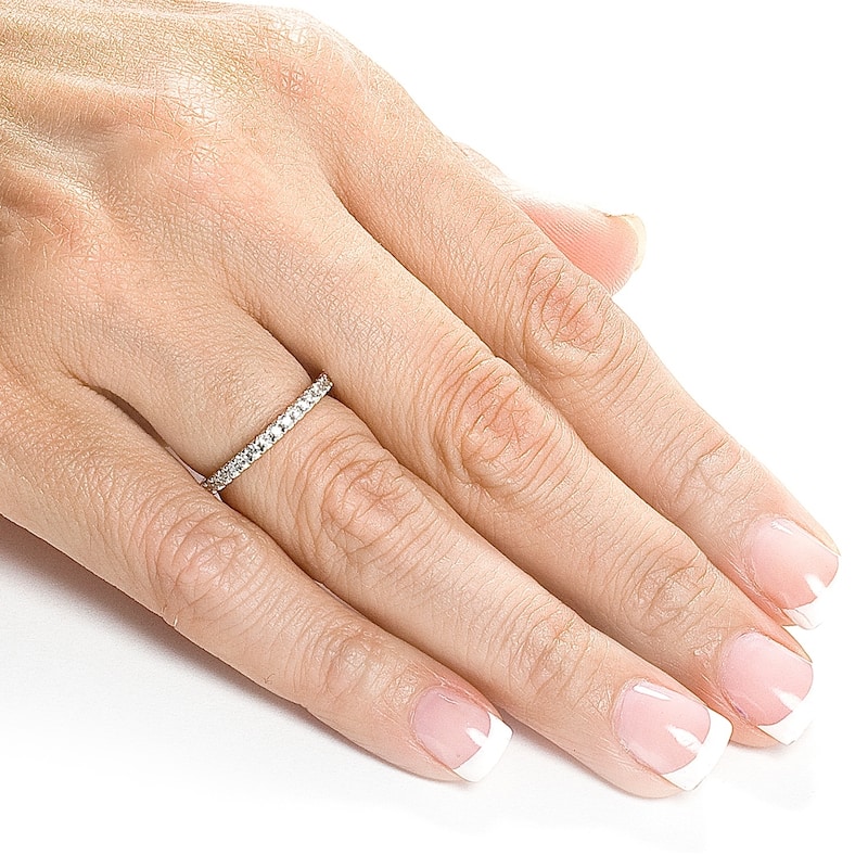Annello by Kobelli 14k Gold 1/4ct TDW Lab Grown Diamond Semi Eternity Band (DEF/VS), 2mm