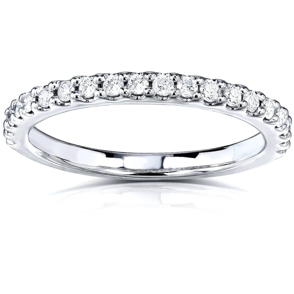 Kobelli 0.25 Carat Lab Grown Diamond Solid 14k Gold 2mm Half Eternity Lora Ring
