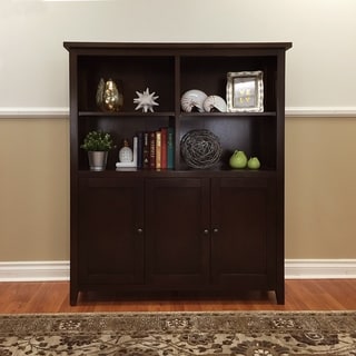 Donnieannbrookdale Dark Walnut 2 Tier Bookcase Adjustable Shelving Doors Brown Transitional Mission Craftsman Dailymail