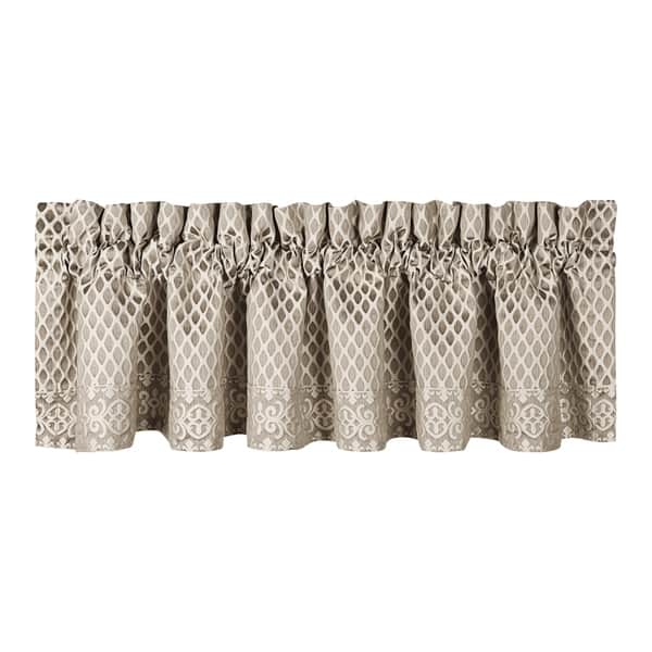 slide 1 of 1, Five Queens Court Beaumont Champagne Straight Window Valance