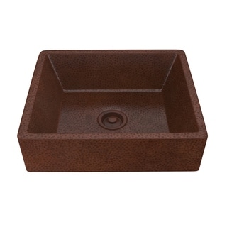 ANZZI Tidal 19 in. Handmade Vessel Sink in Hammered Antique Copper