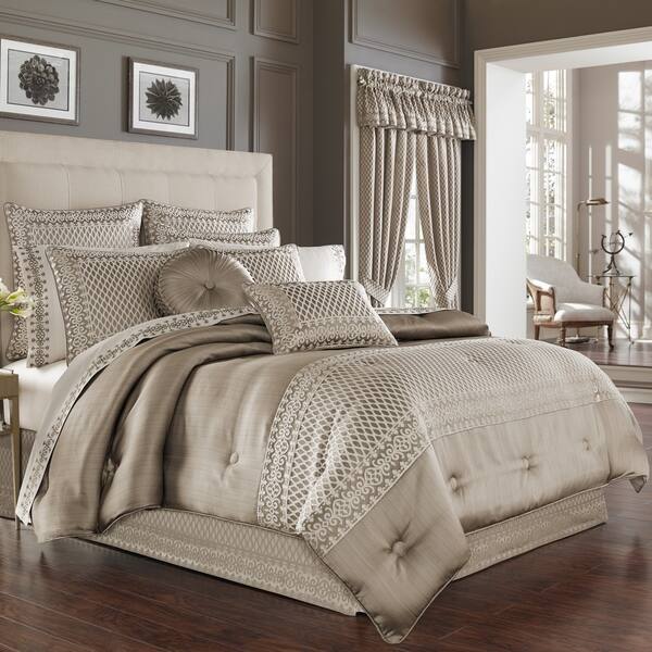 Shop Five Queens Court Beaumont Champagne Jacquard 4 Piece Luxury